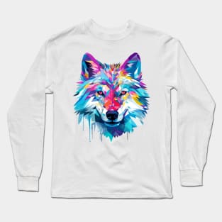 Wolf Animal Freedom World Wildlife Wonder Abstract Long Sleeve T-Shirt